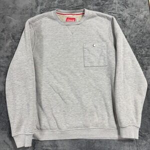 Coleman Sherpa Lined Sweatshirt Mens XL Gray Waffle Knit Pocket SACF3D6207-B
